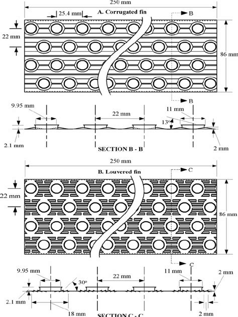 aluminum straight fin diagram